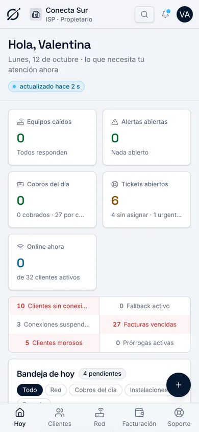 Orion en el celular: la misma pantalla «Hoy»